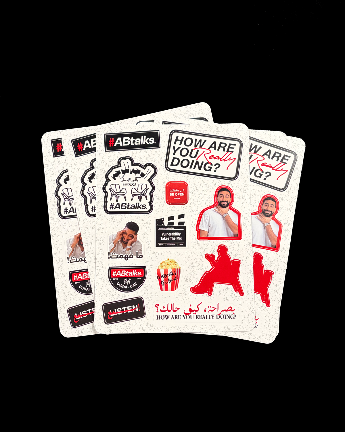 #ABtalks Sticker Sheets - Pack of 5